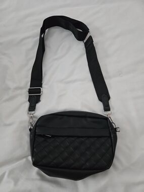 Black Quilted Crossbody Bag - Unbranded